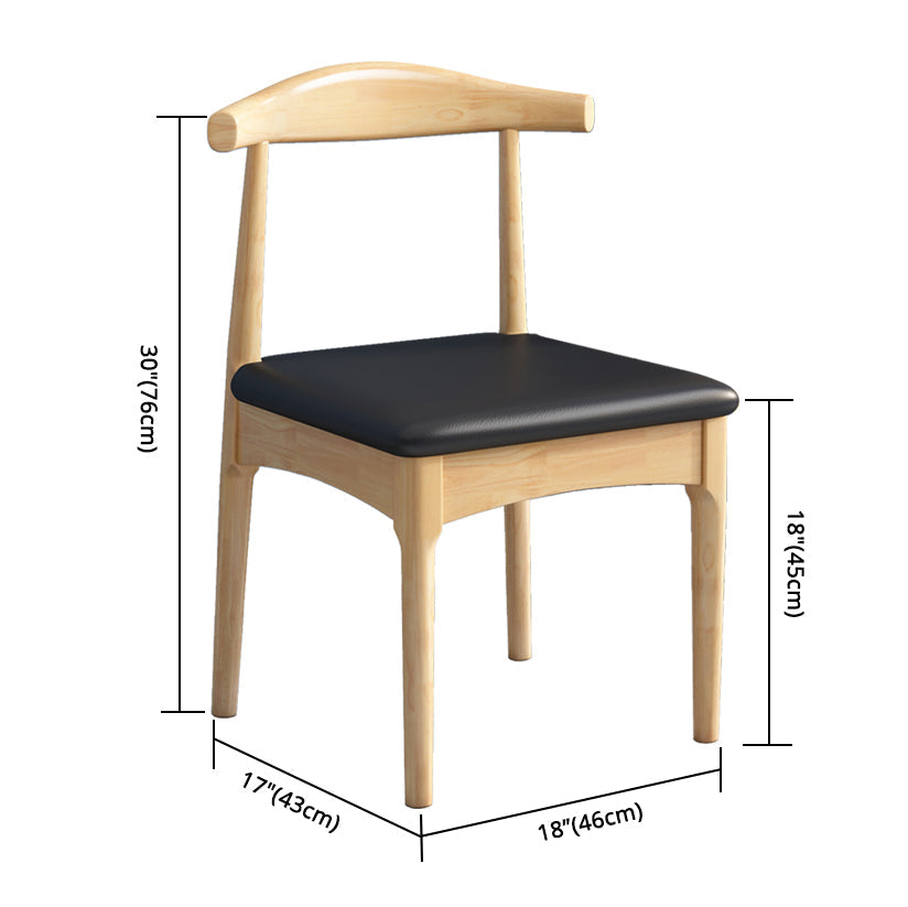 Scandinavian Wood Dining Chairs Indoor Armless Open Back Dining Side Chair Clearhalo ' kitchen&dining_furn' 'Dining Chairs' 'Dining Tables & Seating' 'dining_chair' 'furn' 'furn_dining_chair' 'Furniture' 'furniture_dining_chair' 'Kitchen & Dining Furniture' 'kitchen' 3522918