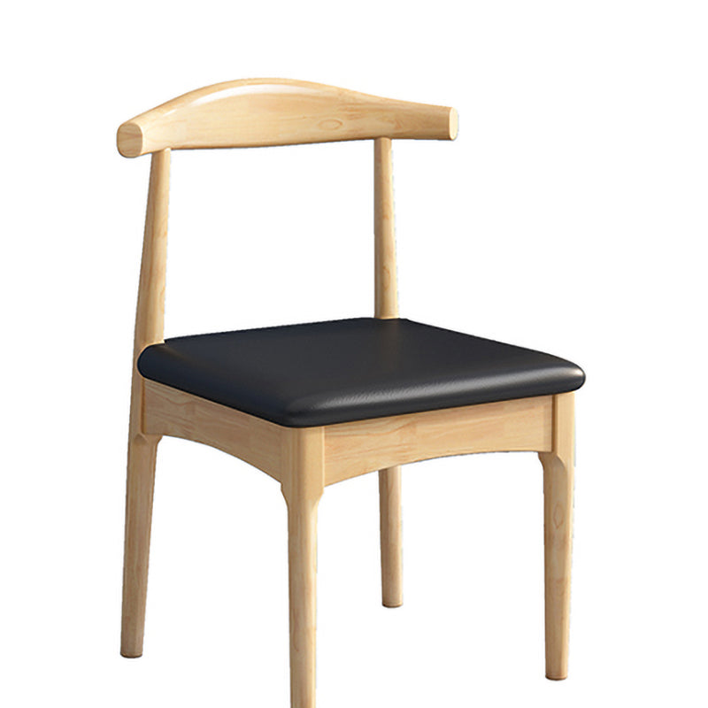 Scandinavian Wood Dining Chairs Indoor Armless Open Back Dining Side Chair Gloss Black 1 Piece Natural Wood Clearhalo ' kitchen&dining_furn' 'Dining Chairs' 'Dining Tables & Seating' 'dining_chair' 'furn' 'furn_dining_chair' 'Furniture' 'furniture_dining_chair' 'Kitchen & Dining Furniture' 'kitchen' 3522919