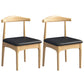 Scandinavian Wood Dining Chairs Indoor Armless Open Back Dining Side Chair Gloss Black 2 Piece Set Natural Wood Clearhalo ' kitchen&dining_furn' 'Dining Chairs' 'Dining Tables & Seating' 'dining_chair' 'furn' 'furn_dining_chair' 'Furniture' 'furniture_dining_chair' 'Kitchen & Dining Furniture' 'kitchen' 3522920
