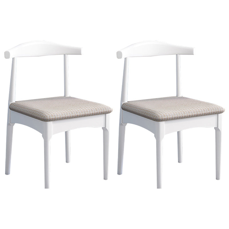 Scandinavian Wood Dining Chairs Indoor Armless Open Back Dining Side Chair Grey 2 Piece Set White Clearhalo ' kitchen&dining_furn' 'Dining Chairs' 'Dining Tables & Seating' 'dining_chair' 'furn' 'furn_dining_chair' 'Furniture' 'furniture_dining_chair' 'Kitchen & Dining Furniture' 'kitchen' 3522924