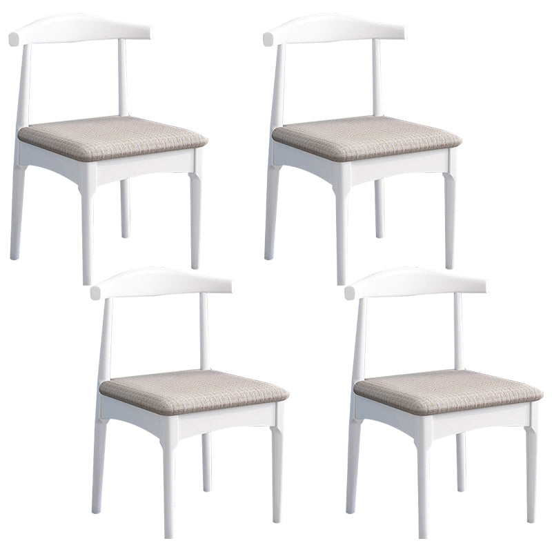 Scandinavian Wood Dining Chairs Indoor Armless Open Back Dining Side Chair Grey 4 Piece Set White Clearhalo ' kitchen&dining_furn' 'Dining Chairs' 'Dining Tables & Seating' 'dining_chair' 'furn' 'furn_dining_chair' 'Furniture' 'furniture_dining_chair' 'Kitchen & Dining Furniture' 'kitchen' 3522925