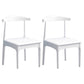 Scandinavian Wood Dining Chairs Indoor Armless Open Back Dining Side Chair White 2 Piece Set White Clearhalo ' kitchen&dining_furn' 'Dining Chairs' 'Dining Tables & Seating' 'dining_chair' 'furn' 'furn_dining_chair' 'Furniture' 'furniture_dining_chair' 'Kitchen & Dining Furniture' 'kitchen' 3522927