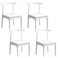 Scandinavian Wood Dining Chairs Indoor Armless Open Back Dining Side Chair White 4 Piece Set White Clearhalo ' kitchen&dining_furn' 'Dining Chairs' 'Dining Tables & Seating' 'dining_chair' 'furn' 'furn_dining_chair' 'Furniture' 'furniture_dining_chair' 'Kitchen & Dining Furniture' 'kitchen' 3522928