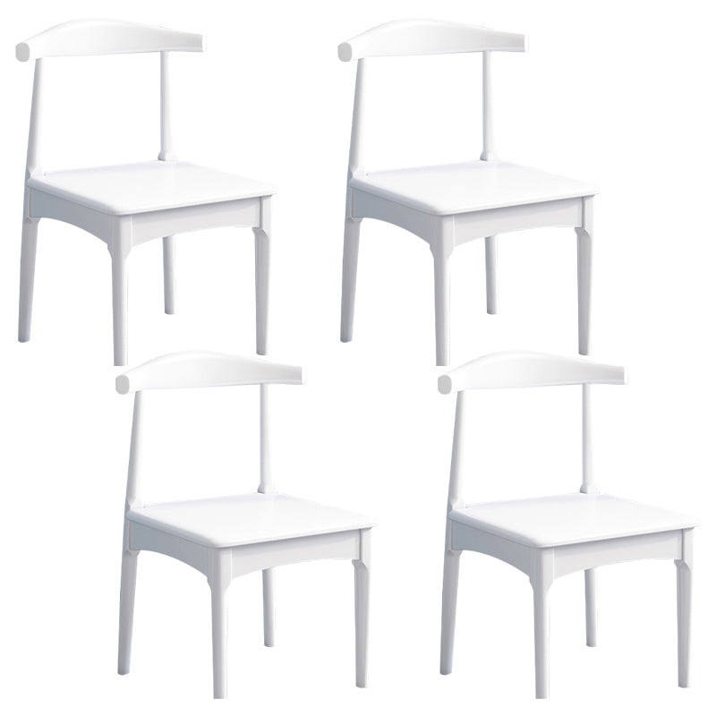 Scandinavian Wood Dining Chairs Indoor Armless Open Back Dining Side Chair White 4 Piece Set White Clearhalo ' kitchen&dining_furn' 'Dining Chairs' 'Dining Tables & Seating' 'dining_chair' 'furn' 'furn_dining_chair' 'Furniture' 'furniture_dining_chair' 'Kitchen & Dining Furniture' 'kitchen' 3522928