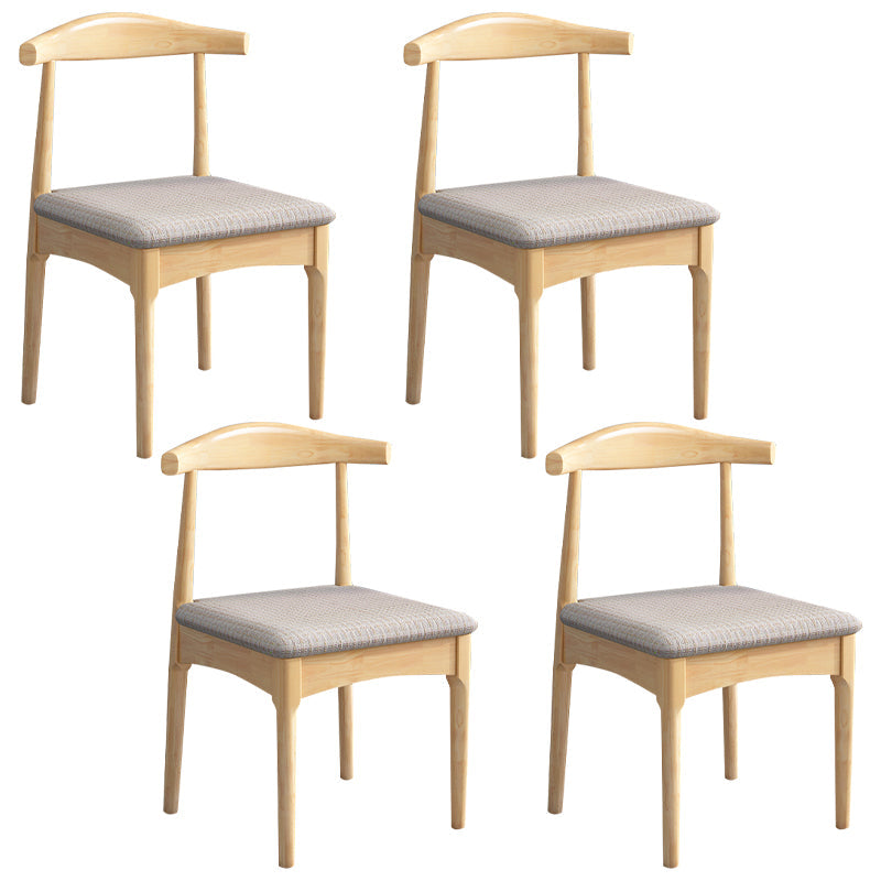 Scandinavian Wood Dining Chairs Indoor Armless Open Back Dining Side Chair Grey 4 Piece Set Natural Wood Clearhalo ' kitchen&dining_furn' 'Dining Chairs' 'Dining Tables & Seating' 'dining_chair' 'furn' 'furn_dining_chair' 'Furniture' 'furniture_dining_chair' 'Kitchen & Dining Furniture' 'kitchen' 3522931