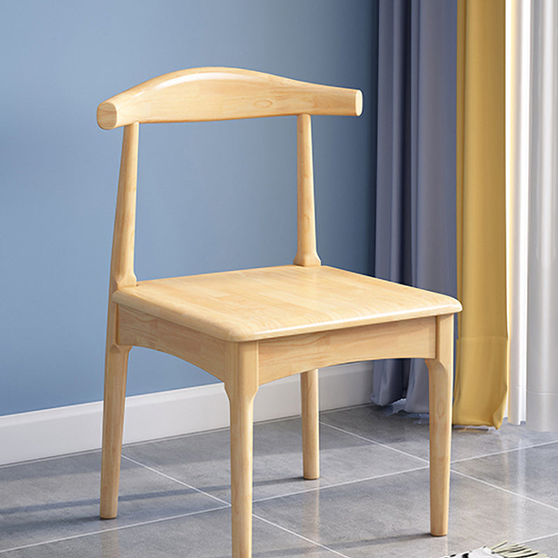 Scandinavian Wood Dining Chairs Indoor Armless Open Back Dining Side Chair Natural 1 Piece Natural Wood Clearhalo ' kitchen&dining_furn' 'Dining Chairs' 'Dining Tables & Seating' 'dining_chair' 'furn' 'furn_dining_chair' 'Furniture' 'furniture_dining_chair' 'Kitchen & Dining Furniture' 'kitchen' 3522932