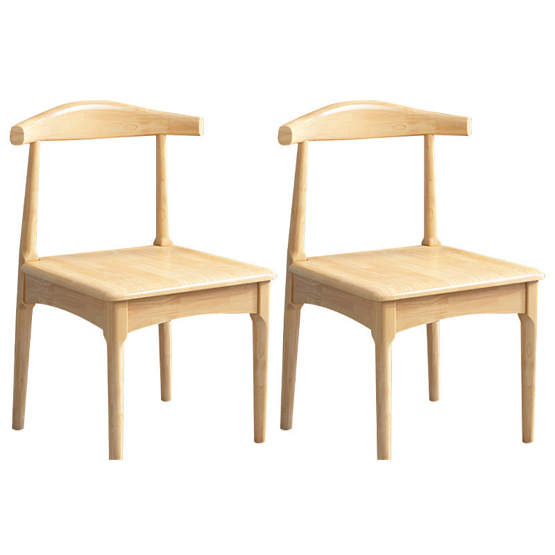 Scandinavian Wood Dining Chairs Indoor Armless Open Back Dining Side Chair Natural 2 Piece Set Natural Wood Clearhalo ' kitchen&dining_furn' 'Dining Chairs' 'Dining Tables & Seating' 'dining_chair' 'furn' 'furn_dining_chair' 'Furniture' 'furniture_dining_chair' 'Kitchen & Dining Furniture' 'kitchen' 3522933