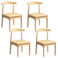 Scandinavian Wood Dining Chairs Indoor Armless Open Back Dining Side Chair Natural 4 Piece Set Natural Wood Clearhalo ' kitchen&dining_furn' 'Dining Chairs' 'Dining Tables & Seating' 'dining_chair' 'furn' 'furn_dining_chair' 'Furniture' 'furniture_dining_chair' 'Kitchen & Dining Furniture' 'kitchen' 3522934