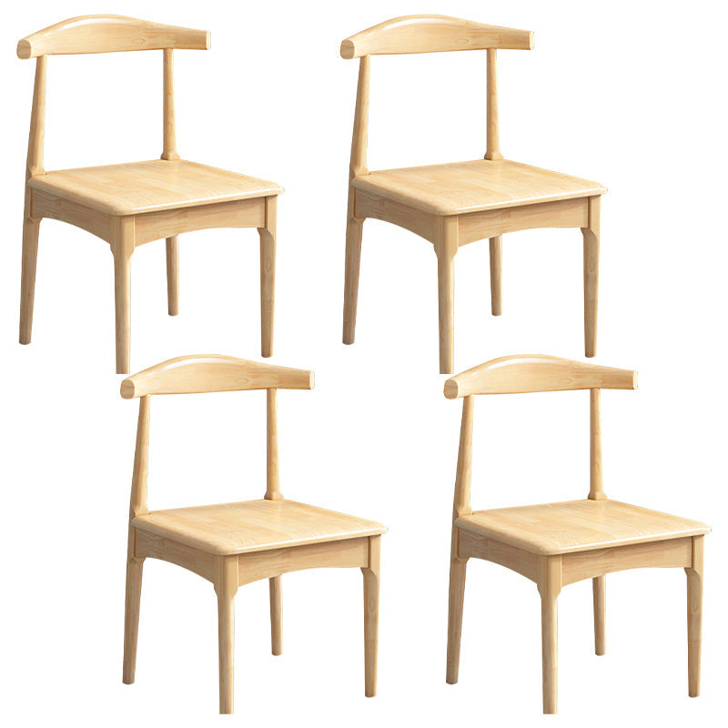 Scandinavian Wood Dining Chairs Indoor Armless Open Back Dining Side Chair Natural 4 Piece Set Natural Wood Clearhalo ' kitchen&dining_furn' 'Dining Chairs' 'Dining Tables & Seating' 'dining_chair' 'furn' 'furn_dining_chair' 'Furniture' 'furniture_dining_chair' 'Kitchen & Dining Furniture' 'kitchen' 3522934