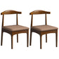 Scandinavian Wood Dining Chairs Indoor Armless Open Back Dining Side Chair Coffee 2 Piece Set Walnut Clearhalo ' kitchen&dining_furn' 'Dining Chairs' 'Dining Tables & Seating' 'dining_chair' 'furn' 'furn_dining_chair' 'Furniture' 'furniture_dining_chair' 'Kitchen & Dining Furniture' 'kitchen' 3522936
