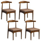Scandinavian Wood Dining Chairs Indoor Armless Open Back Dining Side Chair Coffee 4 Piece Set Walnut Clearhalo ' kitchen&dining_furn' 'Dining Chairs' 'Dining Tables & Seating' 'dining_chair' 'furn' 'furn_dining_chair' 'Furniture' 'furniture_dining_chair' 'Kitchen & Dining Furniture' 'kitchen' 3522937