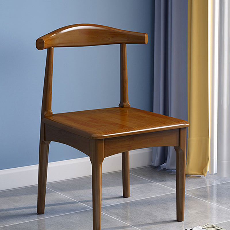 Scandinavian Wood Dining Chairs Indoor Armless Open Back Dining Side Chair Walnut 1 Piece Walnut Clearhalo ' kitchen&dining_furn' 'Dining Chairs' 'Dining Tables & Seating' 'dining_chair' 'furn' 'furn_dining_chair' 'Furniture' 'furniture_dining_chair' 'Kitchen & Dining Furniture' 'kitchen' 3522938