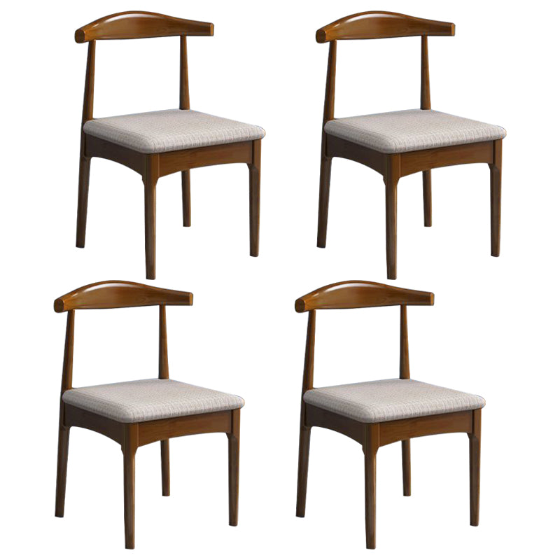 Scandinavian Wood Dining Chairs Indoor Armless Open Back Dining Side Chair Grey 4 Piece Set Walnut Clearhalo ' kitchen&dining_furn' 'Dining Chairs' 'Dining Tables & Seating' 'dining_chair' 'furn' 'furn_dining_chair' 'Furniture' 'furniture_dining_chair' 'Kitchen & Dining Furniture' 'kitchen' 3522943