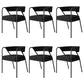Industrial Style Metal Dining Chair Stackable Open Back Dining Side Chair for Home Black 6 Piece Set Black Clearhalo ' kitchen&dining_furn' 'Dining Chairs' 'Dining Tables & Seating' 'dining_chair' 'furn' 'furn_dining_chair' 'Furniture' 'furniture_dining_chair' 'Kitchen & Dining Furniture' 'kitchen' 3522948