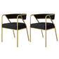 Industrial Style Metal Dining Chair Stackable Open Back Dining Side Chair for Home Black 2 Piece Set Brass Gold Clearhalo ' kitchen&dining_furn' 'Dining Chairs' 'Dining Tables & Seating' 'dining_chair' 'furn' 'furn_dining_chair' 'Furniture' 'furniture_dining_chair' 'Kitchen & Dining Furniture' 'kitchen' 3522950