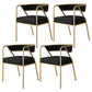 Industrial Style Metal Dining Chair Stackable Open Back Dining Side Chair for Home Black 4 Piece Set Brass Gold Clearhalo ' kitchen&dining_furn' 'Dining Chairs' 'Dining Tables & Seating' 'dining_chair' 'furn' 'furn_dining_chair' 'Furniture' 'furniture_dining_chair' 'Kitchen & Dining Furniture' 'kitchen' 3522952