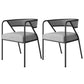 Industrial Style Metal Dining Chair Stackable Open Back Dining Side Chair for Home Grey 2 Piece Set Black Clearhalo ' kitchen&dining_furn' 'Dining Chairs' 'Dining Tables & Seating' 'dining_chair' 'furn' 'furn_dining_chair' 'Furniture' 'furniture_dining_chair' 'Kitchen & Dining Furniture' 'kitchen' 3522957