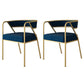 Industrial Style Metal Dining Chair Stackable Open Back Dining Side Chair for Home Blue 2 Piece Set Brass Gold Clearhalo ' kitchen&dining_furn' 'Dining Chairs' 'Dining Tables & Seating' 'dining_chair' 'furn' 'furn_dining_chair' 'Furniture' 'furniture_dining_chair' 'Kitchen & Dining Furniture' 'kitchen' 3522969