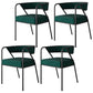 Industrial Style Metal Dining Chair Stackable Open Back Dining Side Chair for Home Green 4 Piece Set Black Clearhalo ' kitchen&dining_furn' 'Dining Chairs' 'Dining Tables & Seating' 'dining_chair' 'furn' 'furn_dining_chair' 'Furniture' 'furniture_dining_chair' 'Kitchen & Dining Furniture' 'kitchen' 3522973