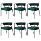 Industrial Style Metal Dining Chair Stackable Open Back Dining Side Chair for Home Green 6 Piece Set Black Clearhalo ' kitchen&dining_furn' 'Dining Chairs' 'Dining Tables & Seating' 'dining_chair' 'furn' 'furn_dining_chair' 'Furniture' 'furniture_dining_chair' 'Kitchen & Dining Furniture' 'kitchen' 3522974