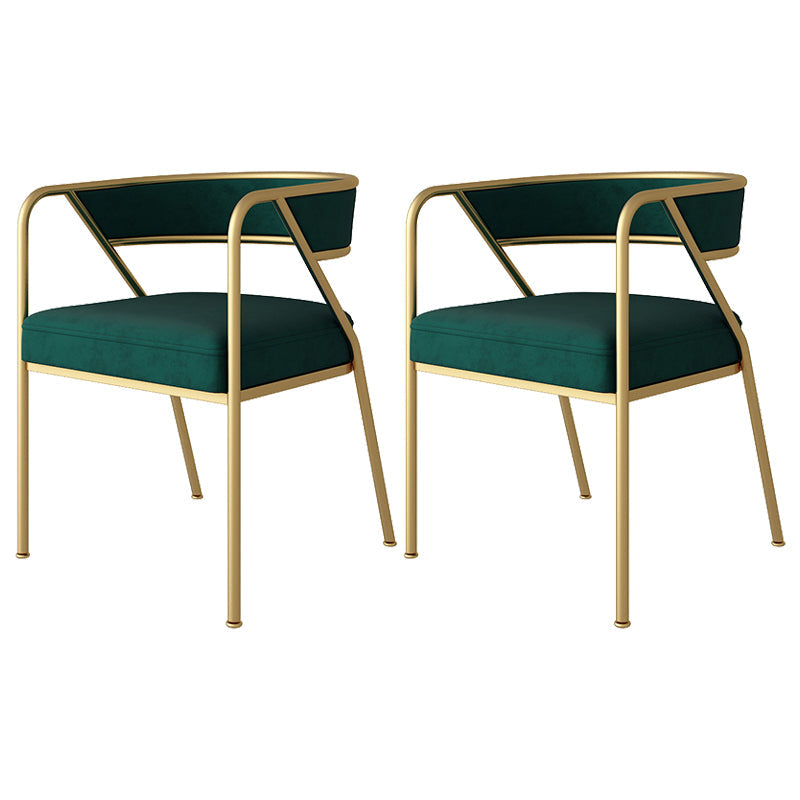 Industrial Style Metal Dining Chair Stackable Open Back Dining Side Chair for Home Green 2 Piece Set Brass Gold Clearhalo ' kitchen&dining_furn' 'Dining Chairs' 'Dining Tables & Seating' 'dining_chair' 'furn' 'furn_dining_chair' 'Furniture' 'furniture_dining_chair' 'Kitchen & Dining Furniture' 'kitchen' 3522975