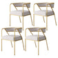 Industrial Style Metal Dining Chair Stackable Open Back Dining Side Chair for Home Grey 4 Piece Set Brass Gold Clearhalo ' kitchen&dining_furn' 'Dining Chairs' 'Dining Tables & Seating' 'dining_chair' 'furn' 'furn_dining_chair' 'Furniture' 'furniture_dining_chair' 'Kitchen & Dining Furniture' 'kitchen' 3522979