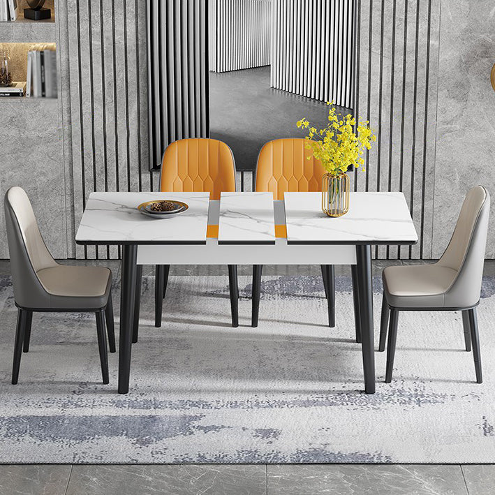 Traditional Standard Sintered Stone Dining Room Set of Collapsible Rectangle for Kitchen Table Set Clearhalo 'Dining Room Sets' 'Dining Tables & Seating' 'dining_room_set' 'furn' 'furn_dining_room_set' 'Furniture' 'furniture_dining_room_set' 'Kitchen & Dining Furniture' 'kitchen&dining_furn' 'kitchen' 3526331