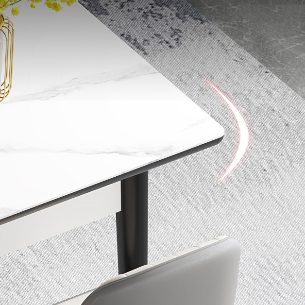 Traditional Standard Sintered Stone Dining Room Set of Collapsible Rectangle for Kitchen Table Set Clearhalo 'Dining Room Sets' 'Dining Tables & Seating' 'dining_room_set' 'furn' 'furn_dining_room_set' 'Furniture' 'furniture_dining_room_set' 'Kitchen & Dining Furniture' 'kitchen&dining_furn' 'kitchen' 3526332