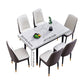 Dining Room Set Modern Style Sintered Stone Rectangular Dining Table with Trestle Base Clearhalo 'Dining Room Sets' 'Dining Tables & Seating' 'dining_room_set' 'furn' 'furn_dining_room_set' 'Furniture' 'furniture_dining_room_set' 'Kitchen & Dining Furniture' 'kitchen&dining_furn' 'kitchen' 3526349