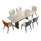 Rectangular Modern Sintered Stone Dining Room Set Dining Furniture Set with Metallic Base Grey 7 Piece Set Clearhalo 'Dining Room Sets' 'Dining Tables & Seating' 'dining_room_set' 'furn' 'furn_dining_room_set' 'Furniture' 'furniture_dining_room_set' 'Kitchen & Dining Furniture' 'kitchen&dining_furn' 'kitchen' 3526359