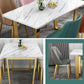 Rectangular Scandinavian Style Sintered Stone Dining Room Set Dining Furniture with Metallic Base Clearhalo 'Dining Room Sets' 'Dining Tables & Seating' 'dining_room_set' 'furn' 'furn_dining_room_set' 'Furniture' 'furniture_dining_room_set' 'Kitchen & Dining Furniture' 'kitchen&dining_furn' 'kitchen' 3526377
