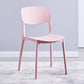 Scandinavian Plastic Armless Dining Chairs Dining Room Open Back Side Chair Pink 1 Piece Clearhalo ' kitchen&dining_furn' 'Dining Chairs' 'Dining Tables & Seating' 'dining_chair' 'furn' 'furn_dining_chair' 'Furniture' 'furniture_dining_chair' 'Kitchen & Dining Furniture' 'kitchen' 3539336