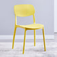 Scandinavian Plastic Armless Dining Chairs Dining Room Open Back Side Chair Yellow 1 Piece Clearhalo ' kitchen&dining_furn' 'Dining Chairs' 'Dining Tables & Seating' 'dining_chair' 'furn' 'furn_dining_chair' 'Furniture' 'furniture_dining_chair' 'Kitchen & Dining Furniture' 'kitchen' 3539341