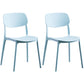 Scandinavian Plastic Armless Dining Chairs Dining Room Open Back Side Chair Light Blue 2 Piece Set Clearhalo ' kitchen&dining_furn' 'Dining Chairs' 'Dining Tables & Seating' 'dining_chair' 'furn' 'furn_dining_chair' 'Furniture' 'furniture_dining_chair' 'Kitchen & Dining Furniture' 'kitchen' 3539349
