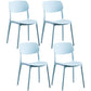 Scandinavian Plastic Armless Dining Chairs Dining Room Open Back Side Chair Light Blue 4 Piece Set Clearhalo ' kitchen&dining_furn' 'Dining Chairs' 'Dining Tables & Seating' 'dining_chair' 'furn' 'furn_dining_chair' 'Furniture' 'furniture_dining_chair' 'Kitchen & Dining Furniture' 'kitchen' 3539351