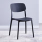 Scandinavian Plastic Armless Dining Chairs Dining Room Open Back Side Chair Black 1 Piece Clearhalo ' kitchen&dining_furn' 'Dining Chairs' 'Dining Tables & Seating' 'dining_chair' 'furn' 'furn_dining_chair' 'Furniture' 'furniture_dining_chair' 'Kitchen & Dining Furniture' 'kitchen' 3539358