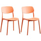 Scandinavian Plastic Armless Dining Chairs Dining Room Open Back Side Chair Orange 2 Piece Set Clearhalo ' kitchen&dining_furn' 'Dining Chairs' 'Dining Tables & Seating' 'dining_chair' 'furn' 'furn_dining_chair' 'Furniture' 'furniture_dining_chair' 'Kitchen & Dining Furniture' 'kitchen' 3539368