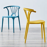 Home Contemporary Arm Chair Wishbone Back Plastic Stackable Dining Room Chair Clearhalo ' kitchen&dining_furn' 'Dining Chairs' 'Dining Tables & Seating' 'dining_chair' 'furn' 'furn_dining_chair' 'Furniture' 'furniture_dining_chair' 'Kitchen & Dining Furniture' 'kitchen' 3539396
