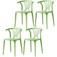 Home Contemporary Arm Chair Wishbone Back Plastic Stackable Dining Room Chair Fruit Green 4 Piece Set Clearhalo ' kitchen&dining_furn' 'Dining Chairs' 'Dining Tables & Seating' 'dining_chair' 'furn' 'furn_dining_chair' 'Furniture' 'furniture_dining_chair' 'Kitchen & Dining Furniture' 'kitchen' 3539397