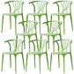 Home Contemporary Arm Chair Wishbone Back Plastic Stackable Dining Room Chair Fruit Green 8 Piece Set Clearhalo ' kitchen&dining_furn' 'Dining Chairs' 'Dining Tables & Seating' 'dining_chair' 'furn' 'furn_dining_chair' 'Furniture' 'furniture_dining_chair' 'Kitchen & Dining Furniture' 'kitchen' 3539399