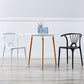 Home Contemporary Arm Chair Wishbone Back Plastic Stackable Dining Room Chair Clearhalo ' kitchen&dining_furn' 'Dining Chairs' 'Dining Tables & Seating' 'dining_chair' 'furn' 'furn_dining_chair' 'Furniture' 'furniture_dining_chair' 'Kitchen & Dining Furniture' 'kitchen' 3539400