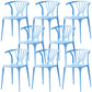 Home Contemporary Arm Chair Wishbone Back Plastic Stackable Dining Room Chair Light Blue 8 Piece Set Clearhalo ' kitchen&dining_furn' 'Dining Chairs' 'Dining Tables & Seating' 'dining_chair' 'furn' 'furn_dining_chair' 'Furniture' 'furniture_dining_chair' 'Kitchen & Dining Furniture' 'kitchen' 3539407