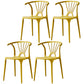 Home Contemporary Arm Chair Wishbone Back Plastic Stackable Dining Room Chair Ginger 4 Piece Set Clearhalo ' kitchen&dining_furn' 'Dining Chairs' 'Dining Tables & Seating' 'dining_chair' 'furn' 'furn_dining_chair' 'Furniture' 'furniture_dining_chair' 'Kitchen & Dining Furniture' 'kitchen' 3539410