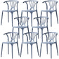 Home Contemporary Arm Chair Wishbone Back Plastic Stackable Dining Room Chair Dark Gray 8 Piece Set Clearhalo ' kitchen&dining_furn' 'Dining Chairs' 'Dining Tables & Seating' 'dining_chair' 'furn' 'furn_dining_chair' 'Furniture' 'furniture_dining_chair' 'Kitchen & Dining Furniture' 'kitchen' 3539413