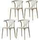 Home Contemporary Arm Chair Wishbone Back Plastic Stackable Dining Room Chair Khaki 4 Piece Set Clearhalo ' kitchen&dining_furn' 'Dining Chairs' 'Dining Tables & Seating' 'dining_chair' 'furn' 'furn_dining_chair' 'Furniture' 'furniture_dining_chair' 'Kitchen & Dining Furniture' 'kitchen' 3539414