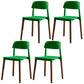 Modern Square Open Back Dining Chair Plastic Stackable Side Dining Chairs for Kitchen Green 4 Piece Set Clearhalo ' kitchen&dining_furn' 'Dining Chairs' 'Dining Tables & Seating' 'dining_chair' 'furn' 'furn_dining_chair' 'Furniture' 'furniture_dining_chair' 'Kitchen & Dining Furniture' 'kitchen' 3539420