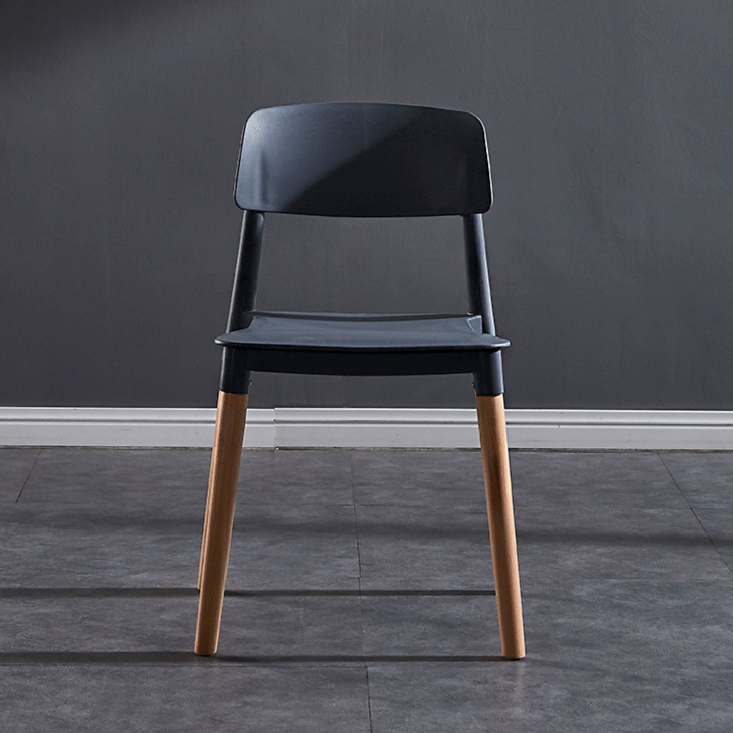 Modern Square Open Back Dining Chair Plastic Stackable Side Dining Chairs for Kitchen Clearhalo ' kitchen&dining_furn' 'Dining Chairs' 'Dining Tables & Seating' 'dining_chair' 'furn' 'furn_dining_chair' 'Furniture' 'furniture_dining_chair' 'Kitchen & Dining Furniture' 'kitchen' 3539427