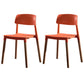 Modern Square Open Back Dining Chair Plastic Stackable Side Dining Chairs for Kitchen Orange 2 Piece Set Clearhalo ' kitchen&dining_furn' 'Dining Chairs' 'Dining Tables & Seating' 'dining_chair' 'furn' 'furn_dining_chair' 'Furniture' 'furniture_dining_chair' 'Kitchen & Dining Furniture' 'kitchen' 3539430