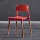 Modern Square Open Back Dining Chair Plastic Stackable Side Dining Chairs for Kitchen Red 1 Piece Clearhalo ' kitchen&dining_furn' 'Dining Chairs' 'Dining Tables & Seating' 'dining_chair' 'furn' 'furn_dining_chair' 'Furniture' 'furniture_dining_chair' 'Kitchen & Dining Furniture' 'kitchen' 3539439