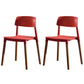 Modern Square Open Back Dining Chair Plastic Stackable Side Dining Chairs for Kitchen Red 2 Piece Set Clearhalo ' kitchen&dining_furn' 'Dining Chairs' 'Dining Tables & Seating' 'dining_chair' 'furn' 'furn_dining_chair' 'Furniture' 'furniture_dining_chair' 'Kitchen & Dining Furniture' 'kitchen' 3539440